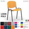 SEIPO Look Poly LP0136N Sedia impilabile sedile Telaio NERO schienale in prolipropene SEIPO