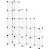 tavora Scaffale Modulare Plastica, 16 Scomparti, 30 x 30 cm cad.