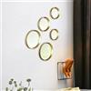 Trio Lighting Specchi Composizione da 5 Pezzi Diametri Assortiti Cornice Plastica oro lia Trio