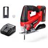 Einhell Seghetto alternativo Einhell TC-JS 18/70 Li (1 pz. 2,5 Ah) Power X-Change (18 V, prof. taglio 70 mm, cambio lama senza attrezzi, incl. batteria 2,5 Ah + caricabatterie, 1 lama per sega)
