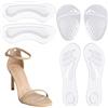 XIJEQOW 3 Paia Solette in Gel Trasparenti - Set Solette Scarpe Antiscivolo con Cuscinetti Avampiede e Tallone - Plantari in Silicone per Tacchi Alti e Sandali, Comfort e Sollievo dal Dolore ai Piedi