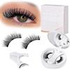 GWEOR Ciglia Finte Magnetiche Set 4 Paia 2 Stili, Effetto Trucco Intenso Senza Colla 3 Magneti Forti, Riutilizzabili 6-13mm Con Applicatore Per Tutti I Tipi Di Occhi