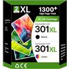 Washope 301 XL Cartucce Compatibili per HP 301 Nero e Colore per Envy 4500 2-Pack