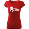 DRAGOWA t-shirt spartan army da donna 150 g/m², rosso,