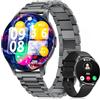 FitVigor Smartwatch da donna, 1,43 HD AMOLED Smartwatch con funzione telefonica/Cinturino in metallo premium, orologio sportivo in con 120+ modalità sportive, monitoraggio del sonno, Nero
