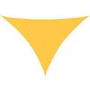 Todiikf Tenda parasole triangolare, 4 x 5 x 6,4 m, in poliestere Oxford, per giardino, terrazza e balcone, antivento, antistrappo, colore giallo e bianco, con corde