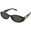 Gucci GG1662SA 001 | Occhiali da Sole Graduati o Non Graduati | Prova Online | Plastica | Ovali / Ellittici | Nero | Adrialenti