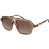Gucci GG2052S 004 | Occhiali da Sole Graduati o Non Graduati | Prova Online | Plastica | Quadrati | Marrone, Trasparente | Adrialenti
