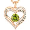 CDE Collana Donna Cuore Gioielli Romantico Placcata Rosa Oro