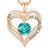 CDE Collana Donna Cuore Gioielli Romantico Placcata Rosa Oro