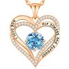 CDE Collana Donna Cuore Gioielli Romantico Placcata Rosa Oro