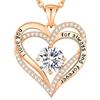 CDE Collana Donna Cuore Gioielli Romantico Placcata Rosa Oro