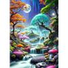 MEIYUDA 5D Diamond Painting Kit Completo Foresta Fantastica, Paesaggio Diamantini Crystal Art Bambini, Pittura Diamante Fai da Te, Strass Ricamo a Punto Croce, Decorazione per Casa e Pareti 30x40cm