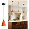 ZTWLEED Lampada a Sospensione Moderna Arancione,Portalampada E27 Con Cavo