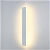 ZTWLEED 12W Lunga Applique da Parete LED Interno,3 Temperature di Colore | Lampada da Parete Moderna in Acrilico 110-240V,3000K/4000K/6000K per Camera da Letto Soggiorno Corridoio Scala,Bianco 40CM