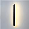 ZTWLEED 12W Lunga Applique da Parete LED Interno,3 Temperature di Colore | Lampada da Parete Moderna in Acrilico 110-240V,3000K/4000K/6000K per Camera da Letto Soggiorno Corridoio Scala,Nero 40CM
