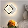 ZTWLEED Applique da Parete LED 22W 2400LM Quadrata,3 Temperature di Colore