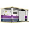 Diorama Garage con Acrilico da Assemblare Vetrina con Luci a LED Illuminato