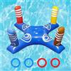 SEMINISMAR Giochi Gonfiabili per Piscina,2 in 1 Giochi D Acqua perPiscina,2 in 1 GiochiPiscinaAdulti,Canestro Da Basket perPiscina,Gioco Acqua Cerchi Da Lancio,Estate Esterno Piscina FestaGiochi