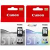 Canon Confezione multipla di cartucce per testine di stampa Canon PG512+CL513 originali