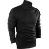 UTOPIA DEALS Utopia Wear Pullover da Uomo a Collo Alto Slim Fit Leggero, Nero, L