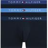 Tommy Hilfiger Uomo Boxer Confezione da 3 con Fascia con Logo, Blu (Blu JN/WDG Blu/Blu Spl), L