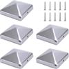 yqdnboi 5 Pezzi Tappo palo 91x91mm,Tappo palo,Copertura palo legno giardino,Impermeabile tappo palo,Coperchio palo,Copertura palo recinto giardino,Copertura sommità palo,per pali di recinzione