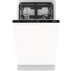 Gorenje GV561C10 Lavastoviglie completamente integrabile/45 cm/5 programmi/10 coperture/15 minuti lavaggio rapido/MultiClack/Connettore acqua calda/Terzo braccio spray/Dimensioni di montaggio (L x A x