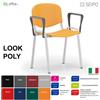 SEIPO Look Poly LP0137G Sedia impilabile con braccioli sedile Telaio GRIGIO schienale in prolipropene SEIPO
