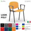 SEIPO Look Poly LP0137N Sedia impilabile sedile Telaio NERO schienale in prolipropene SEIPO
