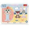 Trefl - Bambini e orsacchiotti - Bambini carini - Puzzle 2 in 1 con cornice per bambini dai 2 anni in su