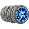 KEEDA Pneumatici da 62 mm e cerchi in metallo per 1/10 RC On Road Drift Touring Car Traxxas HSP HPI Tamiya parti (ruota 5Y, blu)