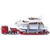 siku 1849, Autocarro con yacht su semirimorchio ribassato, 1:87, Metallo e Plastica, Multicolor, Ruote in gomma