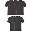 Fruit of the Loom Original T., T-Shirt Uomo, Nero (Black 36), XX-Large(Pacco da 5)