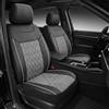 TOYOUN Coprisedili Auto Universale Qualità Superiore Poliestere e PU Grigio | Impermeabile Comfort Completo Copri Sedile Auto Anteriore per camion SUV furgoni compatibili con airbag Installazione Rapida