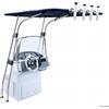 Osculati T-Top in Lega Leggera Anodizzata Ø 32 mm Altezza 2010 mm - Telo ATLAS 400 g/m² Blu o Nero - Blu 1700 x 1200 mm
