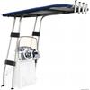 Osculati T-Top Professionale Ø 44 mm con Telo ATLAS 400 g/m² - Telaio Verniciato Bianco o Nero - Nero con telo nero 2000 x 1600 mm