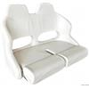Osculati Doppio sedile anatomico imbottito con flip up H99 Osculati - Rivestito in morbido vinile · Bianco RAL 9010