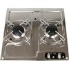 Can-SB Piano cottura inox 2 fuochi ad incasso Can-SB - Piano cottura 2 fuochi ad incasso