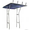 Osculati T-Top in Acciaio Inox AISI 316 Lucidato Ø 35 mm - Regolabile, con o senza 4 Portacanne - Con 4 portacanne
