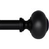 QITERI Bastone per tende da 122 a 218 cm, per finestre, confezione da 1 con terminali rotondi traslucidi, diametro 2,5 cm, terminali decorativi rotondi traslucidi, regolabili, telescopico, colore