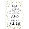 Rayher 60958000 Decalcomania Glitter, Nero/Oro