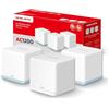 MERCUSYS TP-Link Halo H1200G(3-pack) WiFi Mesh Dual Band AC1200Mbps, Porte Ethernet Gigabit, 3 Pezzi con Copertura Fino a 320㎡, Beamforming, MU-MIMO, Modalità Router e Access Point