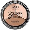 NYX Professional Makeup Palette Sculpting 3 Steps to Sculpt, Palette Contouring, Illuminante e Blush, Fair, Confezione da 1