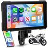 Rimoody Display Carplay Moto 5 Pollici, Autoradio Portatile per Moto con Wireless Carplay & Android Auto, Bluetooth IP68 Impermeabile, Supporto Auricolari, Monitoraggio Pressione Pneumatici (TPMS)