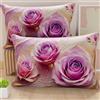 PETTI Artigiani Italiani - Coppia di Federe Cuscino 40x70 cm in Microfibra, Cuscini Arredo Camera da Letto, Divano, Salotto, Set 2 Fodere Copricuscino, Federa Floreale 06 8, 100% Made in Italy