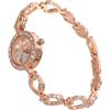 Holibanna Orologio Analogico Da Donna Decorazione a Forma Di Cuore, Movimento Al Quarzo Preciso, Bracciale Strass, Per Abbinare a Qualsiasi Outfit, Oro Rosa