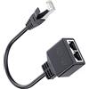 Shanfeilu Adattatore di rete Ethernet 1-2 porte RJ45, splitter cavo estensione 1 maschio 2 femmine, per Cat5 Cat5e Cat6 Cat7 Home Office Broadband