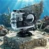 ZYWUOY Action Camera 4K 30 fps impermeabile 30 m, WiFi Sport Cam 4,7 x 2,4 x 9 pollici 170 grandangolare doppio schermo per immersioni ciclismo vlogging casco montaggio subacqueo dispositivo avventura (nero)