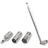 Citywalk 1set Telescopico FM Radio Antenna Antenna 3.5mm Adattatore MAV Stereo Ricevitore F Tipo Spina 7 Sezioni Antenna